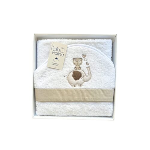 22.10 Accappatoio triangolo di spugna neonato savana PALLA PALLINA