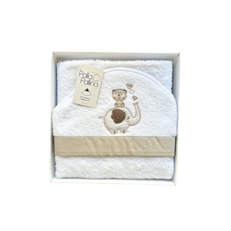 Accappatoio triangolo di spugna neonato savana PALLA PALLINA