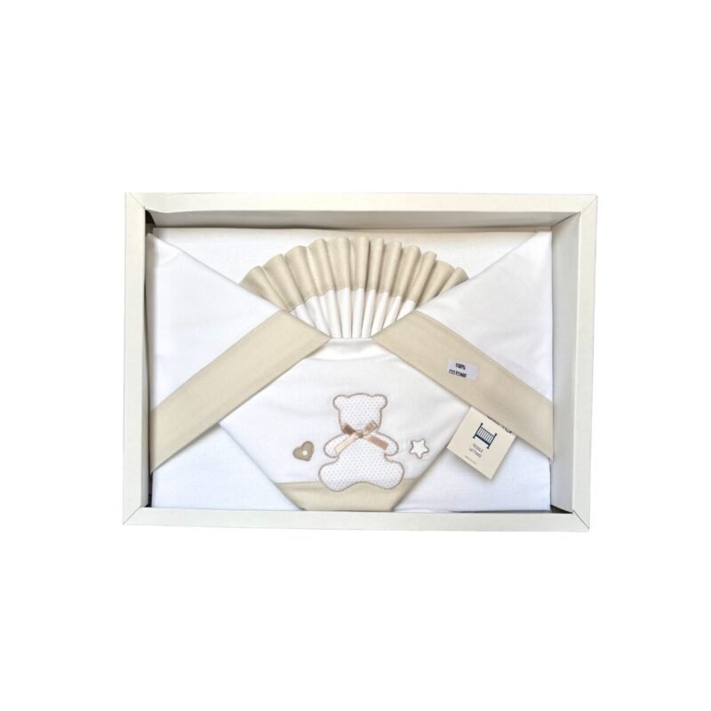 Lenzuolo 3 pz lettino ricamato PALLA PALLINA