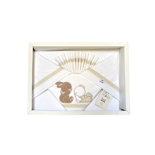 39 Lenzuolo 3 pz lettino ricamato PALLA PALLINA