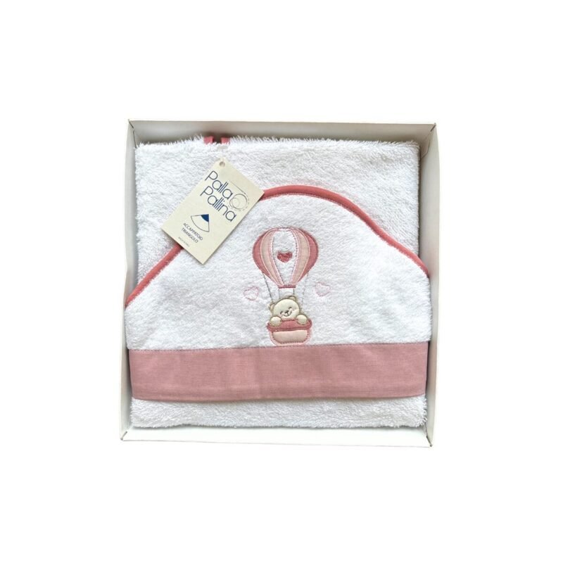 Accappatoio triangolo di spugna neonato mongolfiera PALLA PALLINA