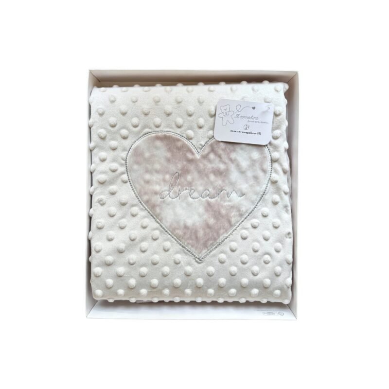 Copertina culla in pile bubble ricamata NAZARENO GABRIELLI