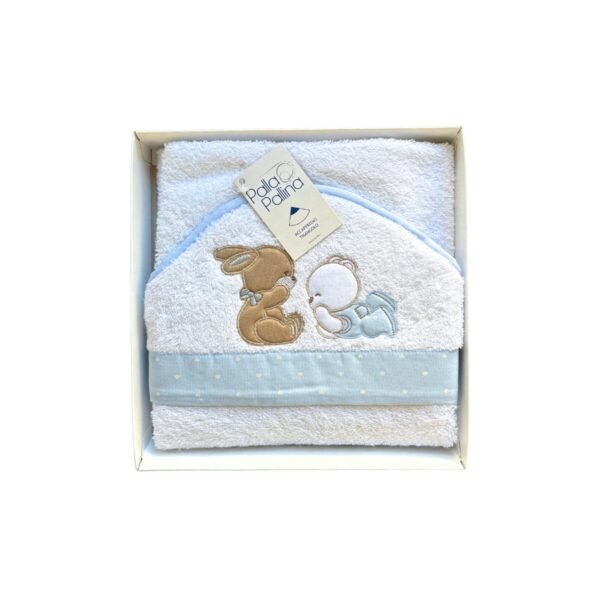 Accappatoio triangolo di spugna neonato PALLA PALLINA