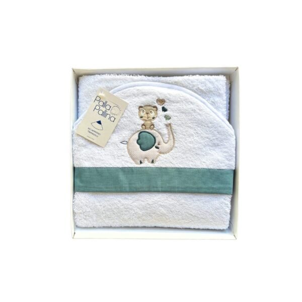 52 Accappatoio triangolo di spugna neonato savana PALLA PALLINA