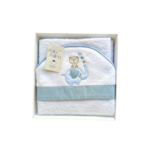 53 Accappatoio triangolo di spugna neonato savana PALLA PALLINA